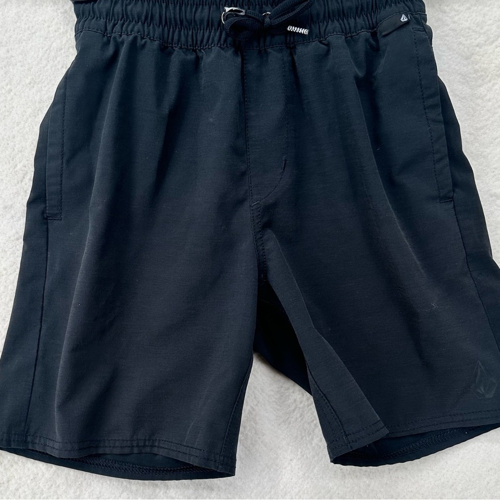 Kids Boys Volcom Black Athletic Shorts
